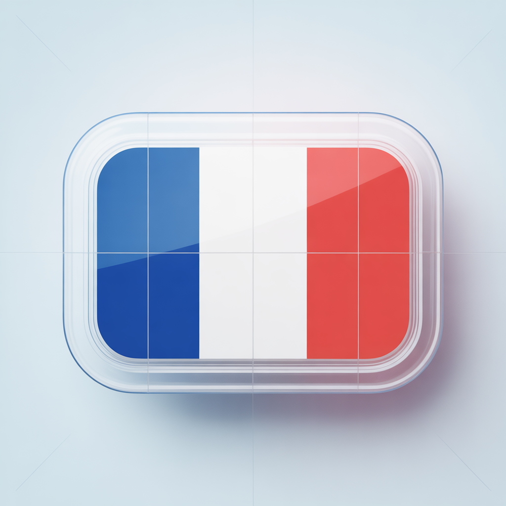 Drapeau français glossy