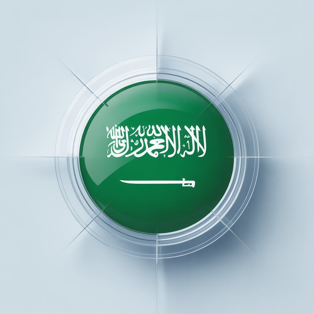 Drapeau saoudien glossy